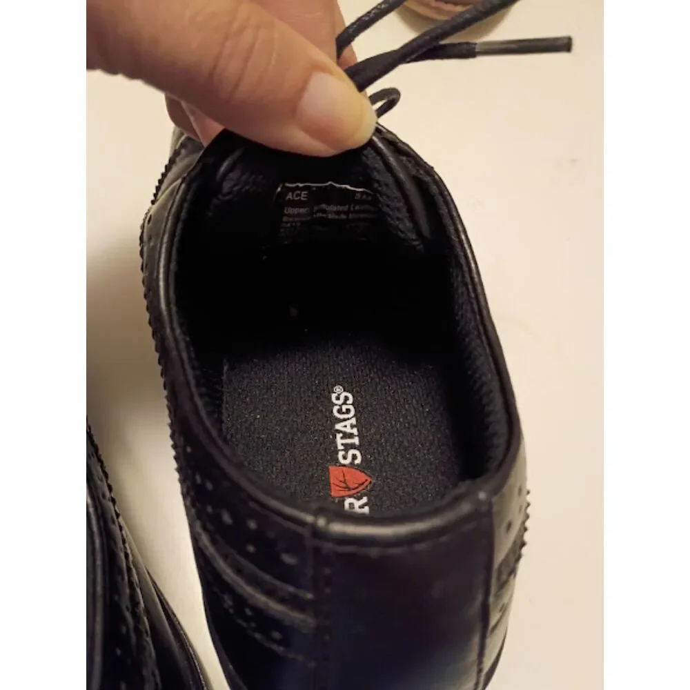 Deer Stags Wingtip style kids dress shoe